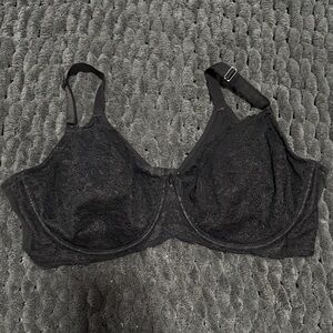 Black unlined under-wire bra